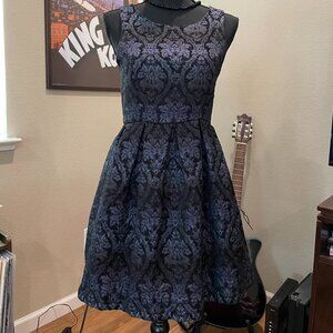 New Women’s Forever 21 Iridescent Purple Tank Top Paisley Textured Dress ~XSmall